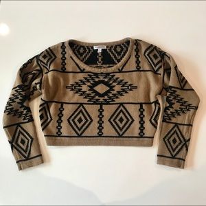 Patterned Cocoa Sweater